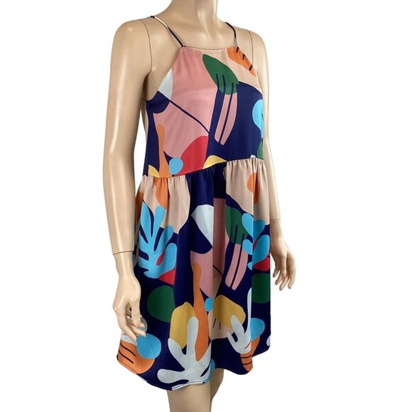 Crosby By Mollie Burch Size XS Sleeveless Dress NWOT Multicolor Abstract Print‎ - Picture 6 of 9